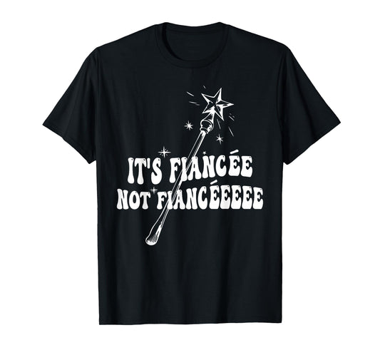 Funny Fiancée Engagement Bridal Party Wizard Wand Bride T-Shirt