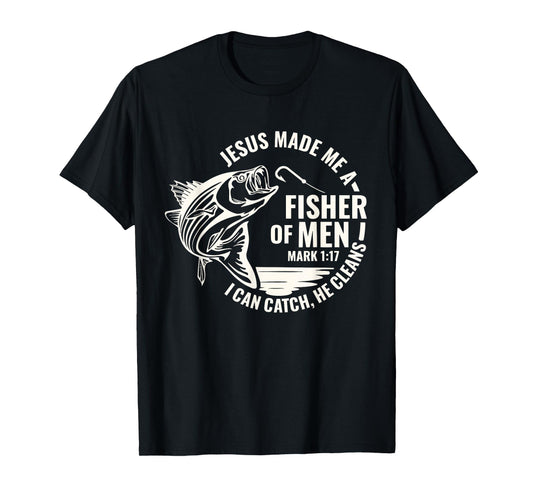 Men Fishing Fisherman Christian Father's Day T-Shirt