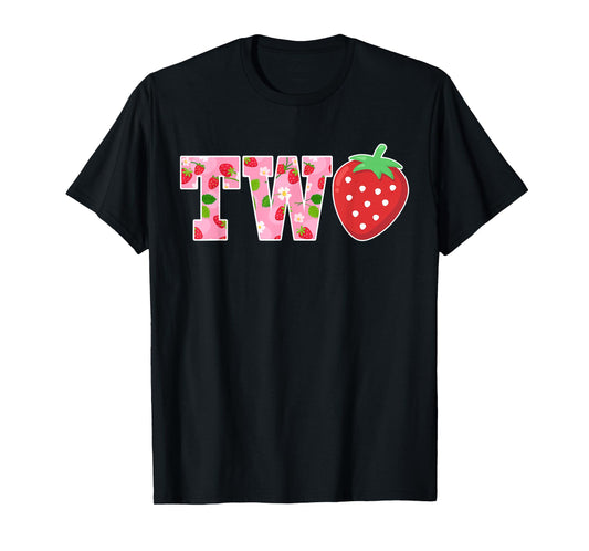2 Years Old Girl Strawberry 2nd Birthday Berry Sweet Two T-Shirt