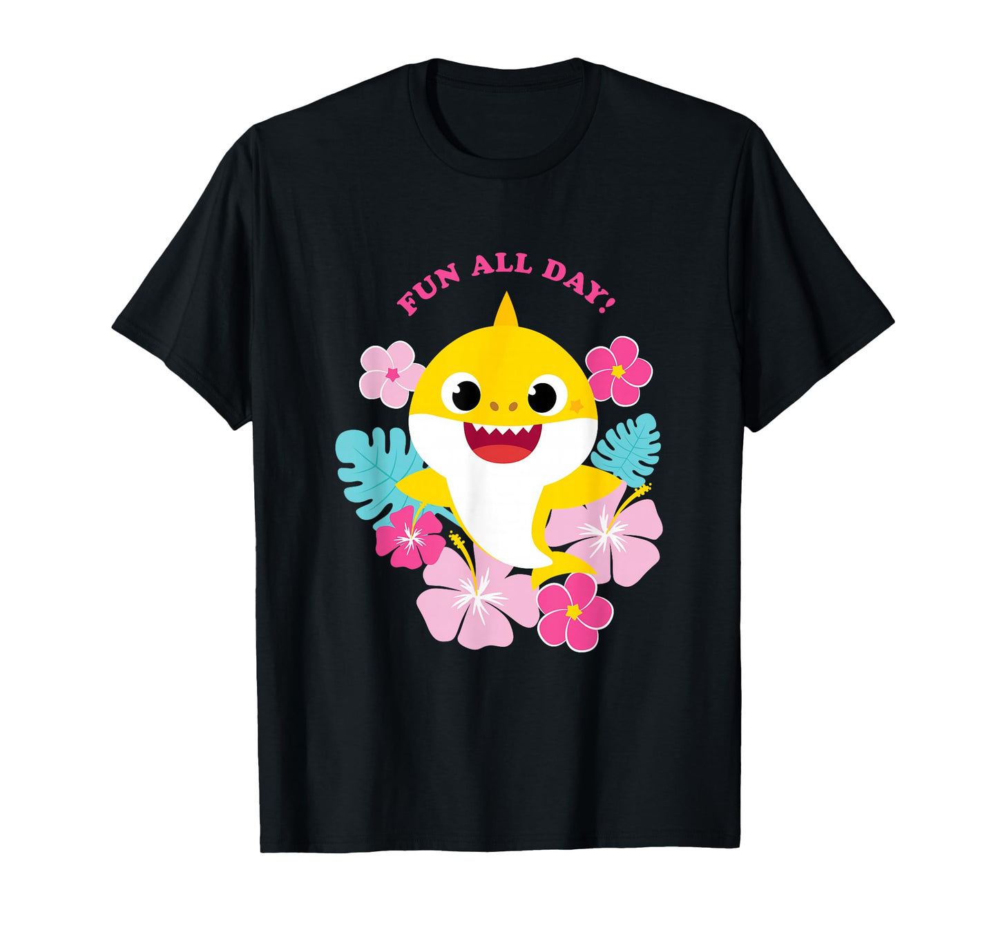 Baby Shark Fun All Day Floral T-Shirt