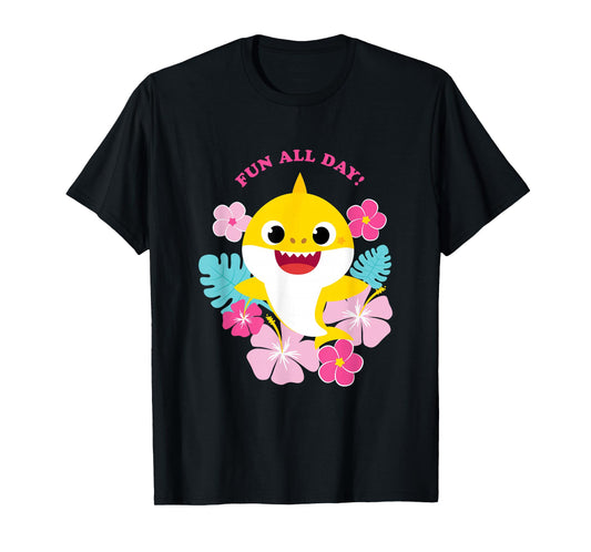 Baby Shark Fun All Day Floral T-Shirt