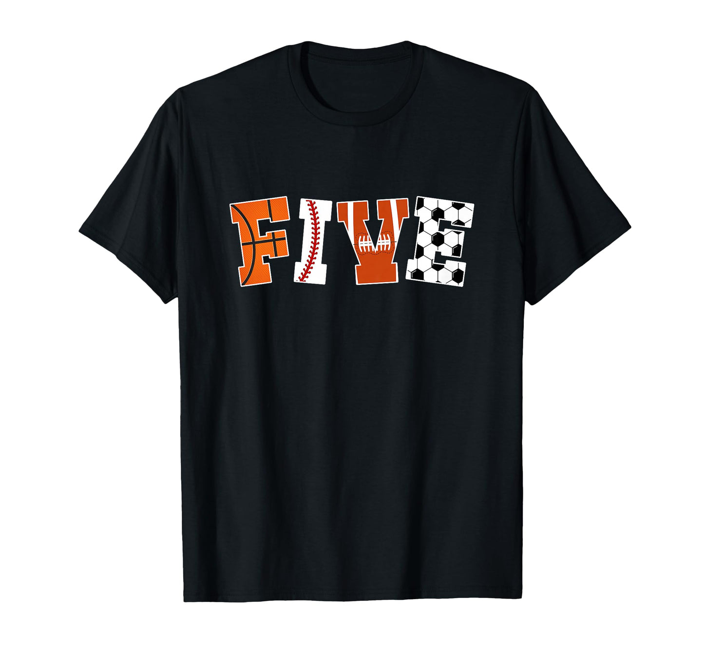 Kids 5th Birthday Sports Birthday Party 5 Year Old Boy T-Shirt