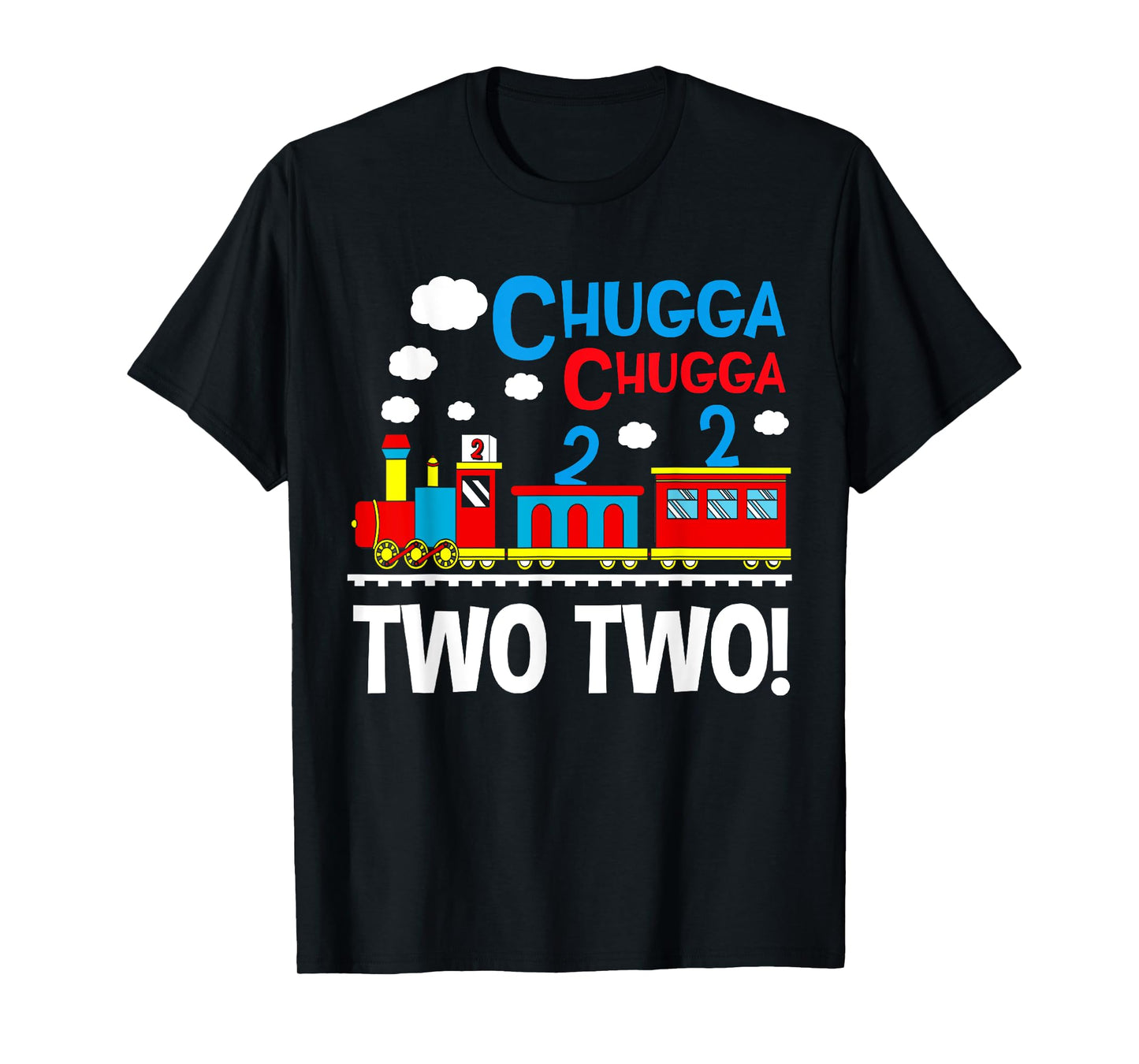 2nd Birthday Boy Chugga Chugga Two Two Train Kids Toddler T-Shirt