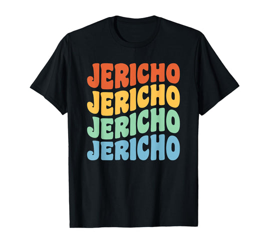 Jericho First Name Retro Groovy Personalized T-Shirt