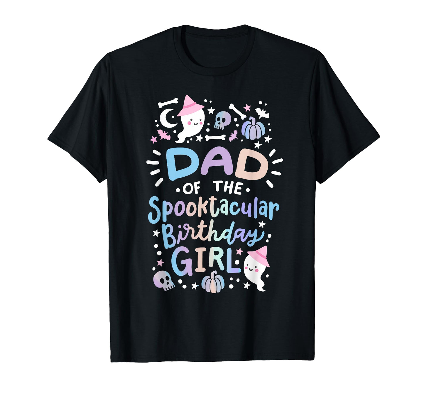 Dad of the Spooktacular Birthday Girl Halloween Family T-Shirt