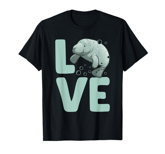 Funny Manatee Design For Men Women Kids Dugong Manatee Lover T-Shirt