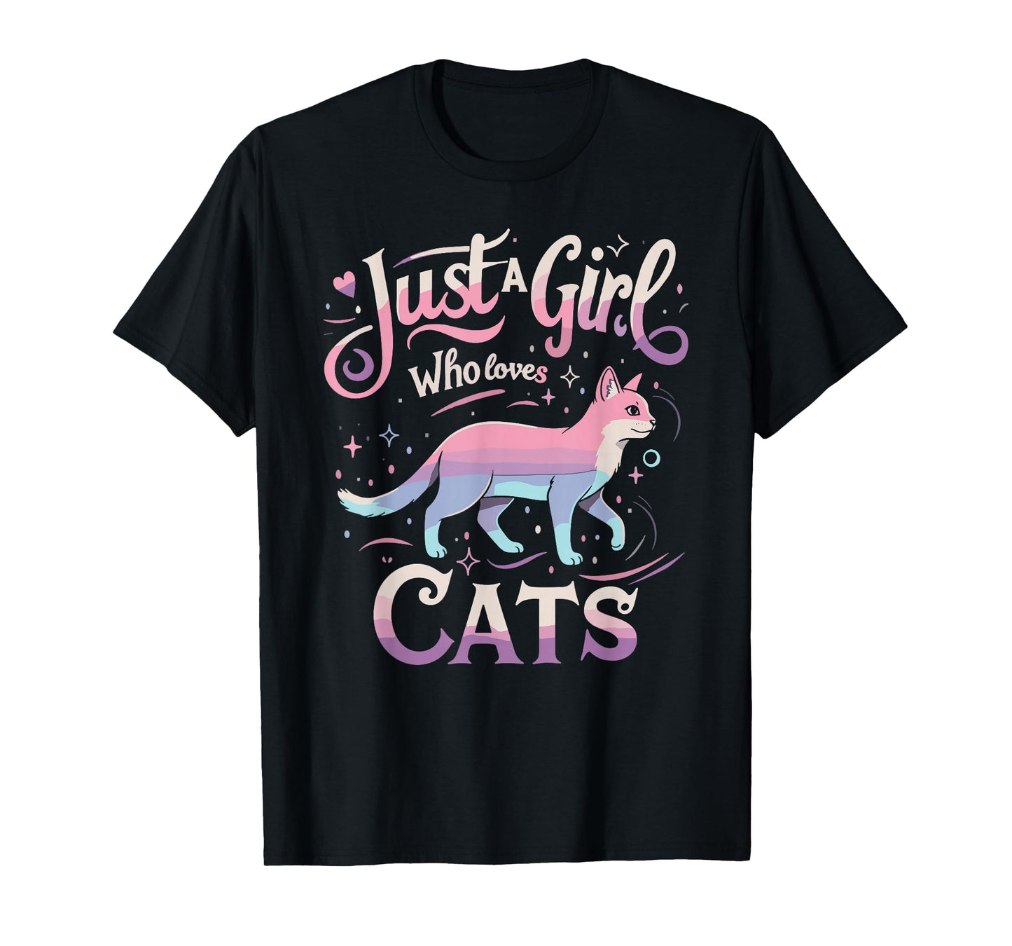 Just a Girl Who Loves Cats Men Women T-Shirt T-Shirt