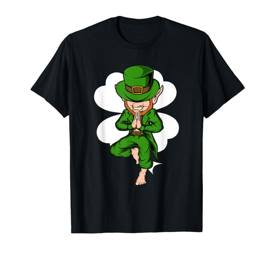 Yoga Pose Leprechaun St. Patrick's Day Yoga T-Shirt