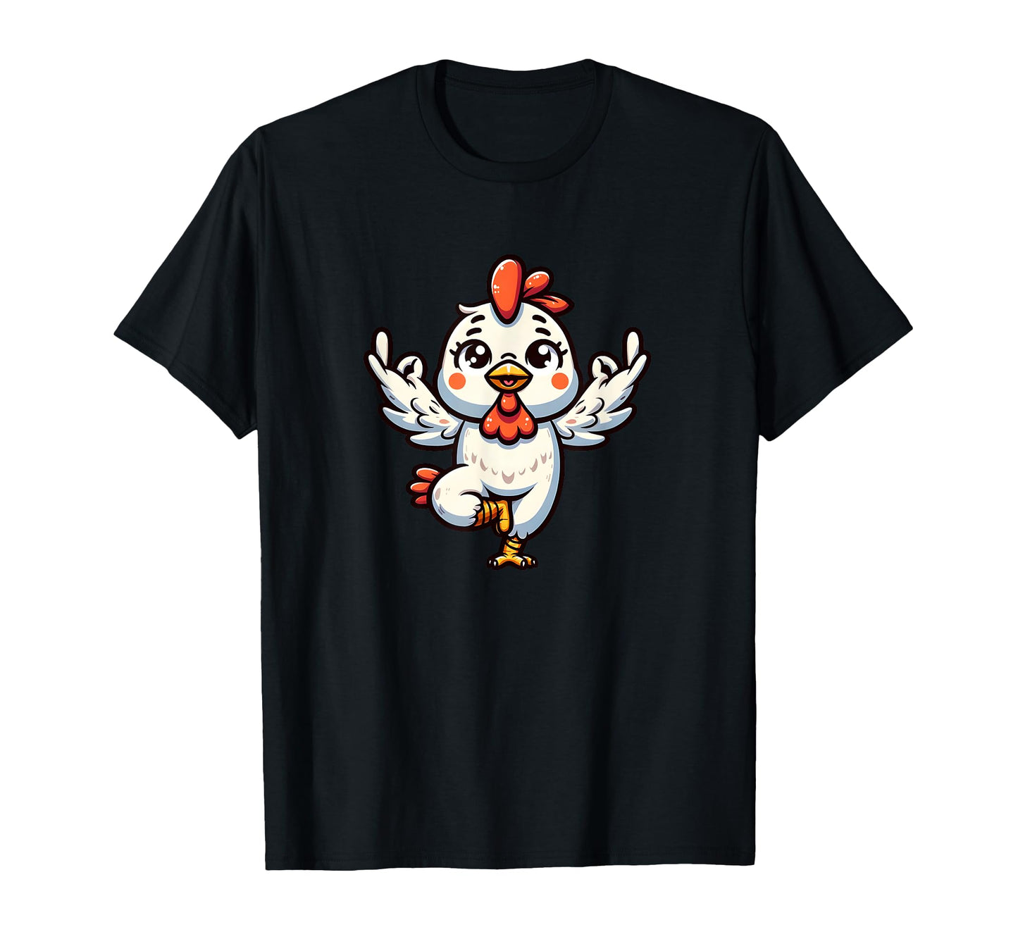 Cute Yoga Chicken Gymnastics fitness workout meditation T-Shirt