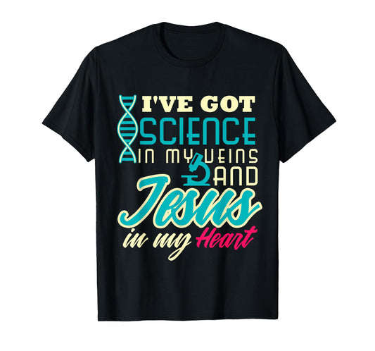 Science Teacher Christian Jesus Biology Chemistry Major Men Women T-Shirt