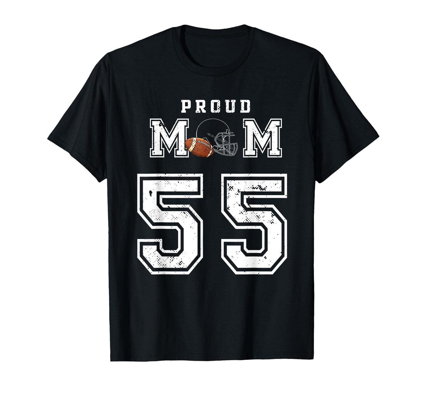 Custom Proud Football Mom Number 55 Personalized For Women T-Shirt