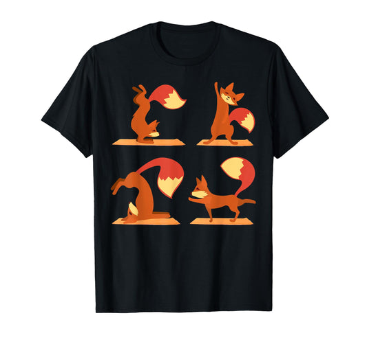 Fox Yoga TShirt Funny Gift for Fox Lovers T-Shirt