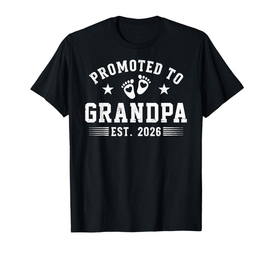 Promoted to Grandpa Est 2026 Baby Announcement T-Shirt