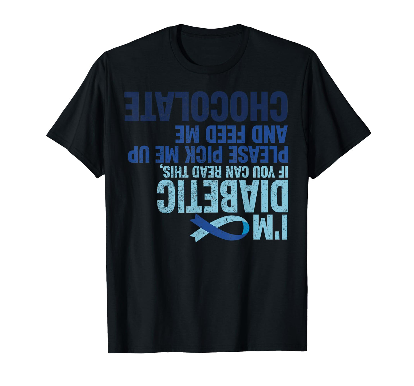 Diabetic Awareness Funny Upside Down Type 1 Diabetics Women T-Shirt