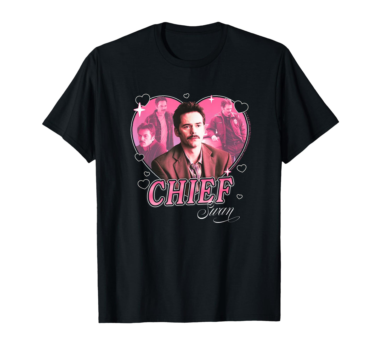 Twilight Chief Charlie Swan Hearts Dad Crush Movie T-Shirt