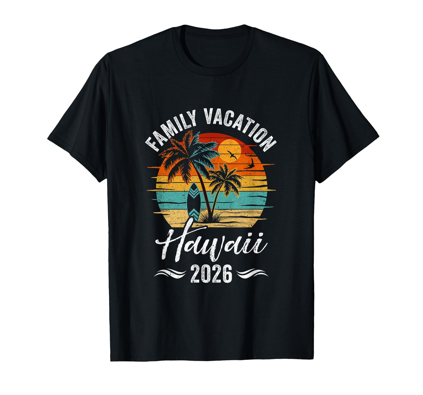 Family Vacation 2026 Vintage Hawaii Summer Matching Trip T-Shirt