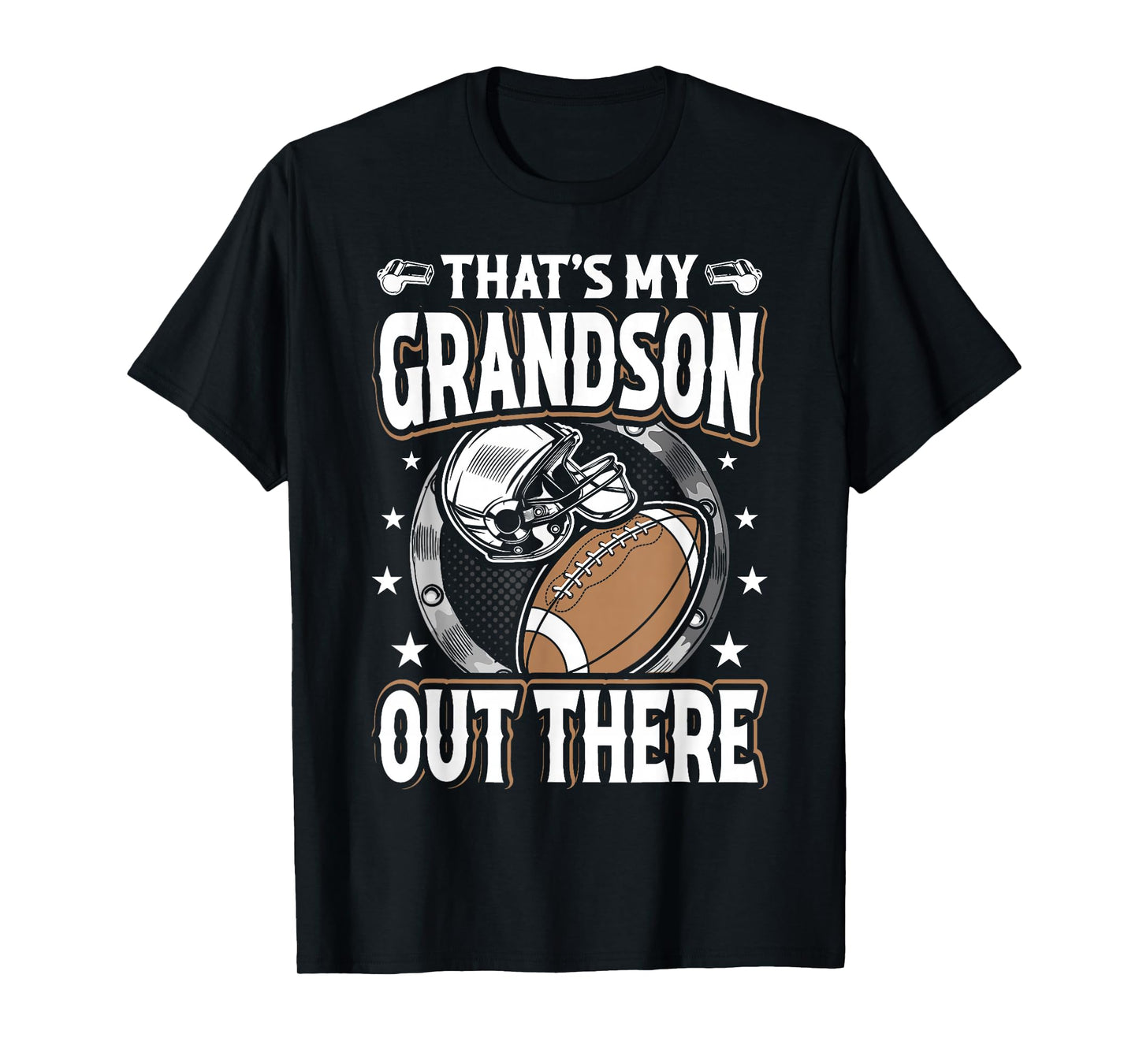 That's My Grandson Out There Funny Football Grandma Grandpa T-Shirt