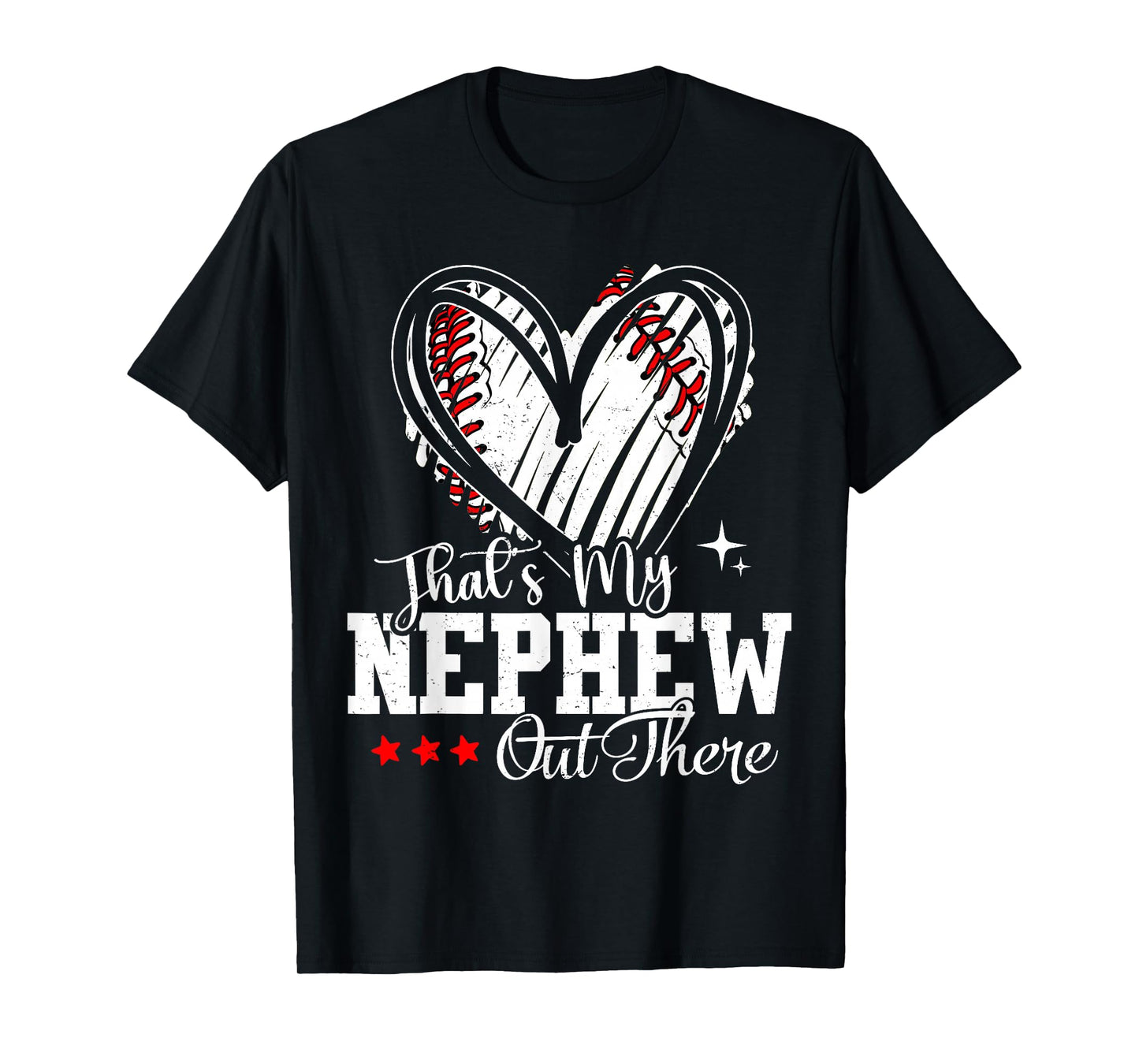 That's My Nephew Out There Baseball Aunt Heart T-Shirt