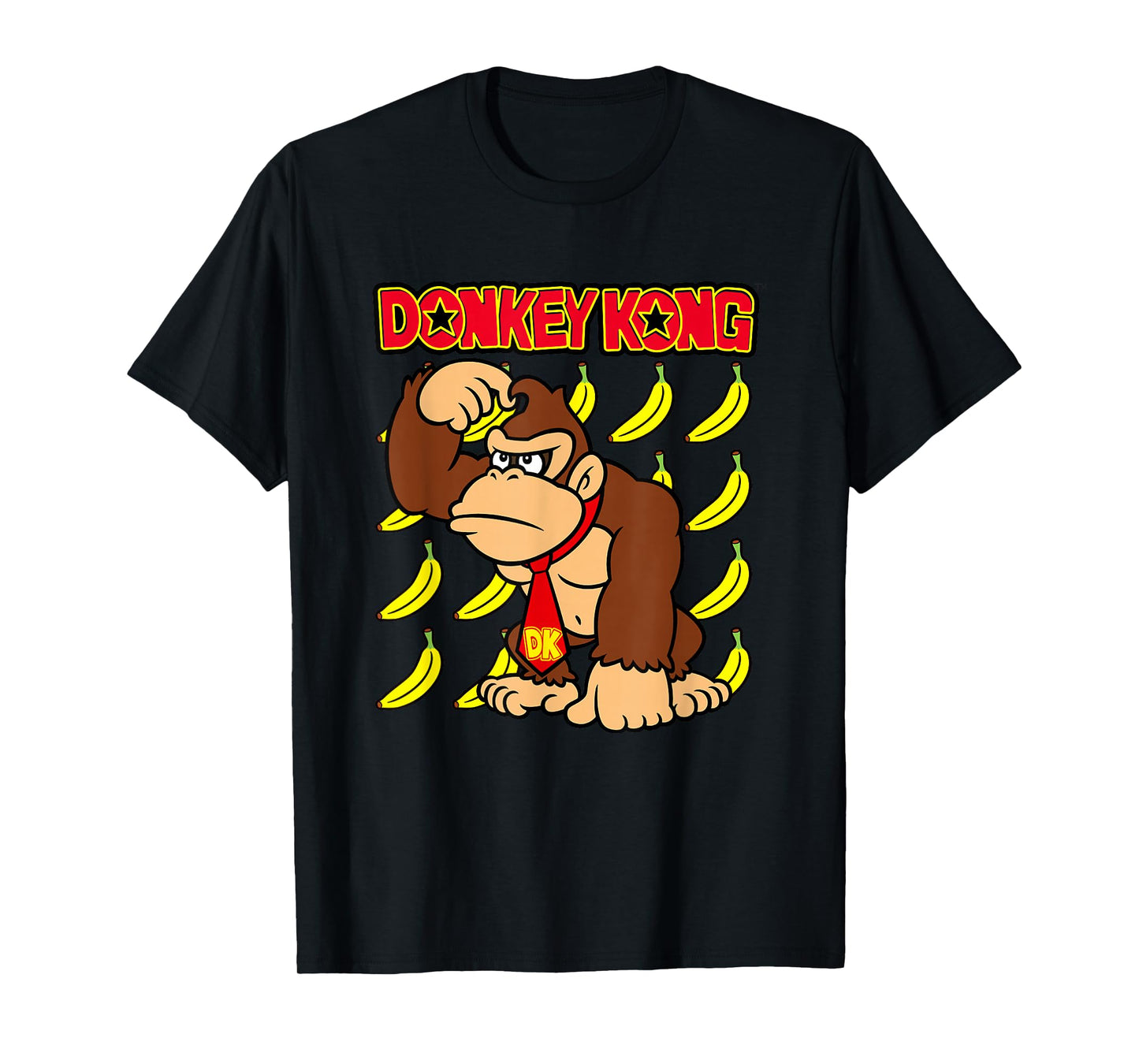 Donkey Kong Ape Thoughts Banana Background T-Shirt