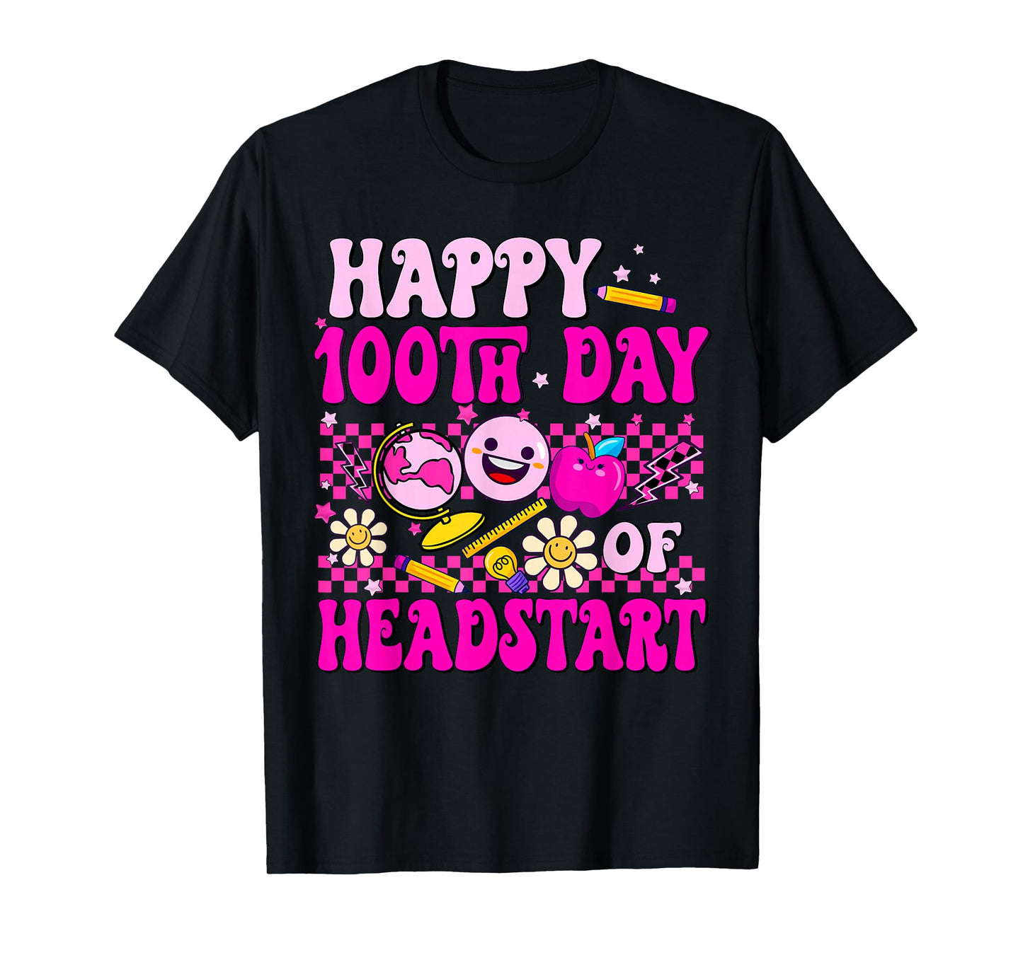 Happy 100th Day of Headstart 100 Days of School Headstart T-Shirt