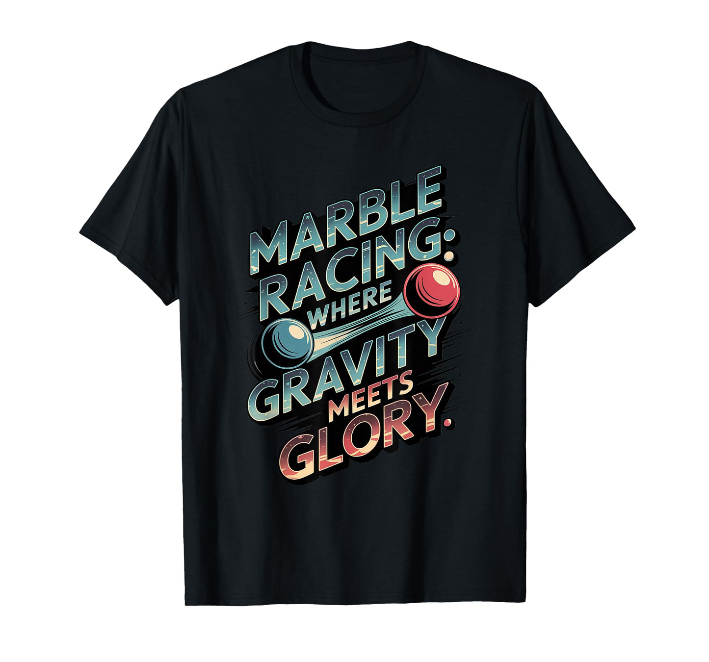 Marble Racing Track Design For Competitive Fans T-Shirt