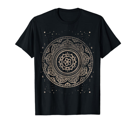 Sacred Fractal Geometry Vintage Mandala T-Shirt