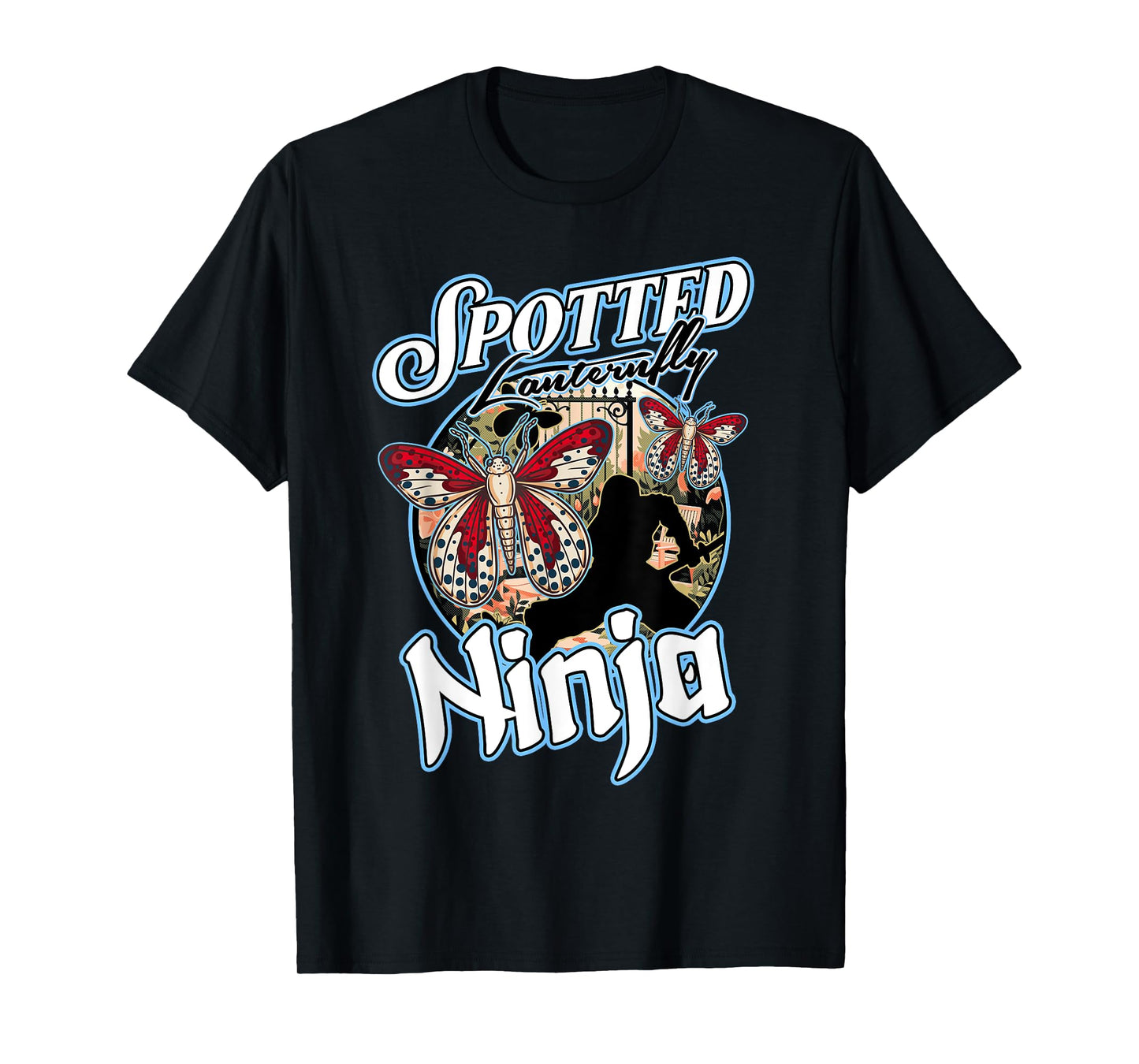 Spotted Lanternfly Trap Ninja Warrior Assassin Lantern Fly T-Shirt