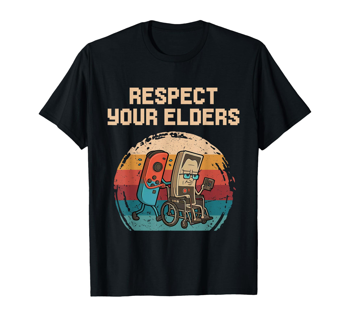 Respect Your Elders Gaming Control Retro Vintage Video Game T-Shirt