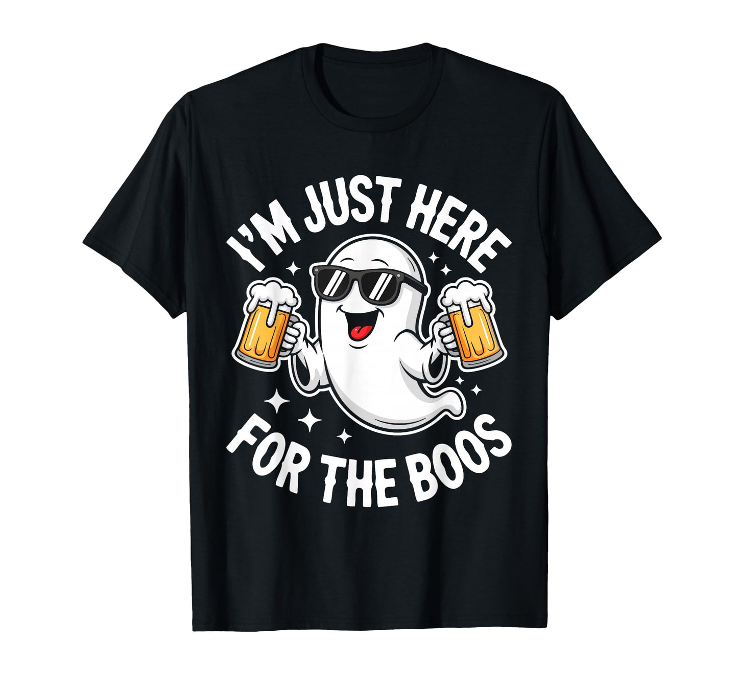 I'm Just Here for The Boos Shirt Men Women Ghost Halloween T-Shirt