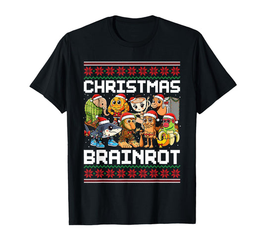 Funny Christmas Italian Brain Rot Italian Brainrot Boys Kids T-Shirt