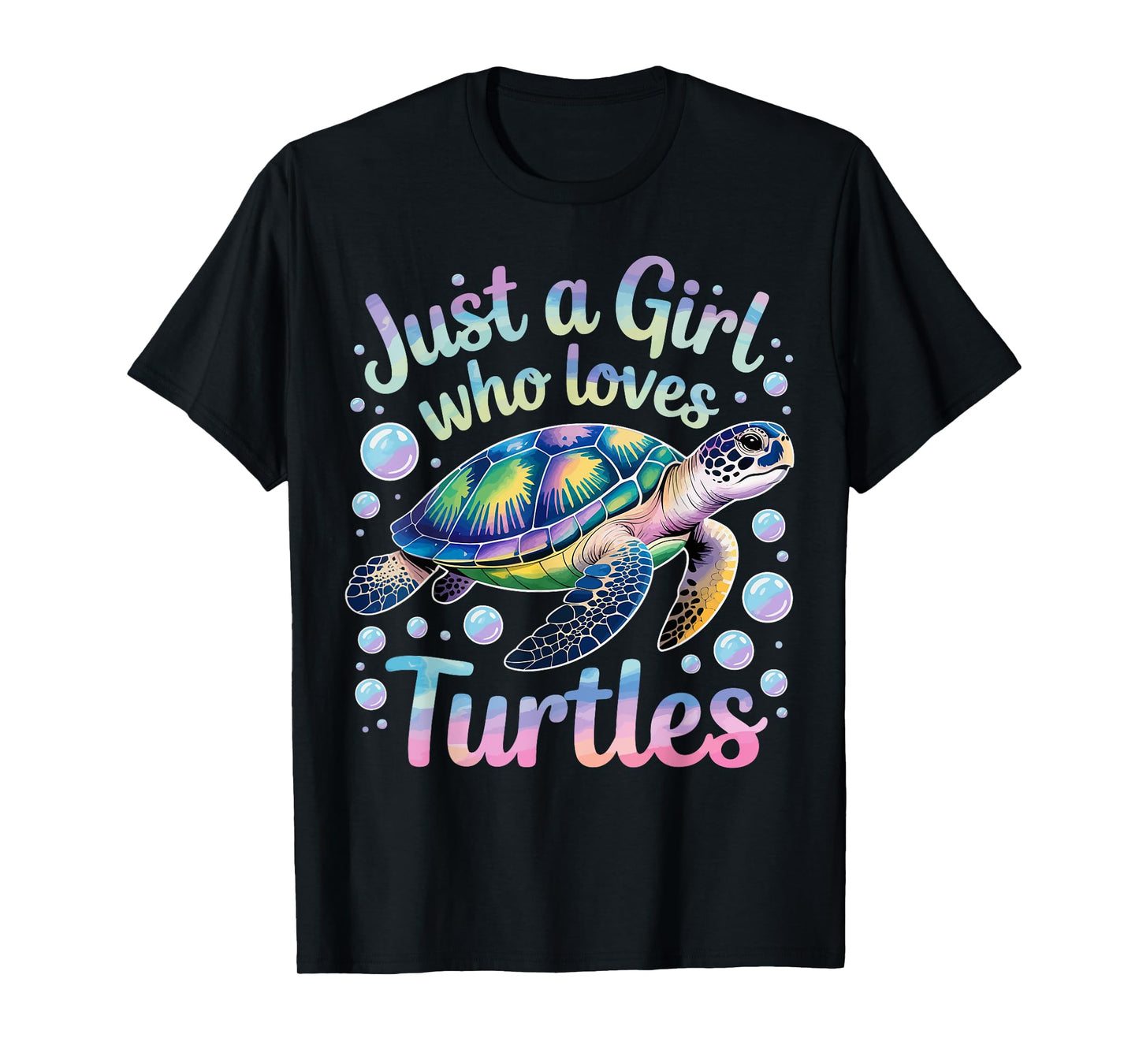 Just a Girl Who Loves Turtles Ocean Animal Gifts for Girls T-Shirt