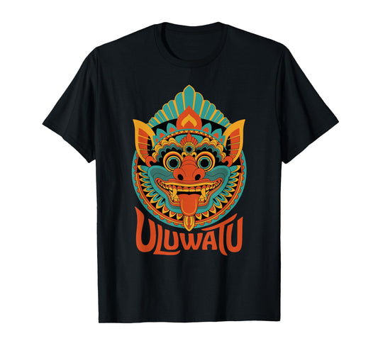 Uluwatu Bali Balinese Hindu Barong Mask Animism T-Shirt