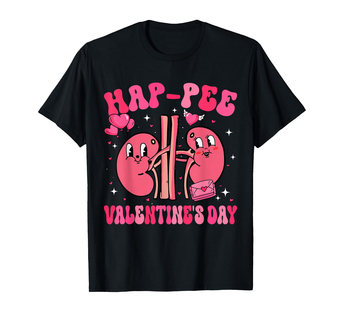 Retro Valentine Hap-Pee Kidney Urology Nurse Valentine's Day T-Shirt