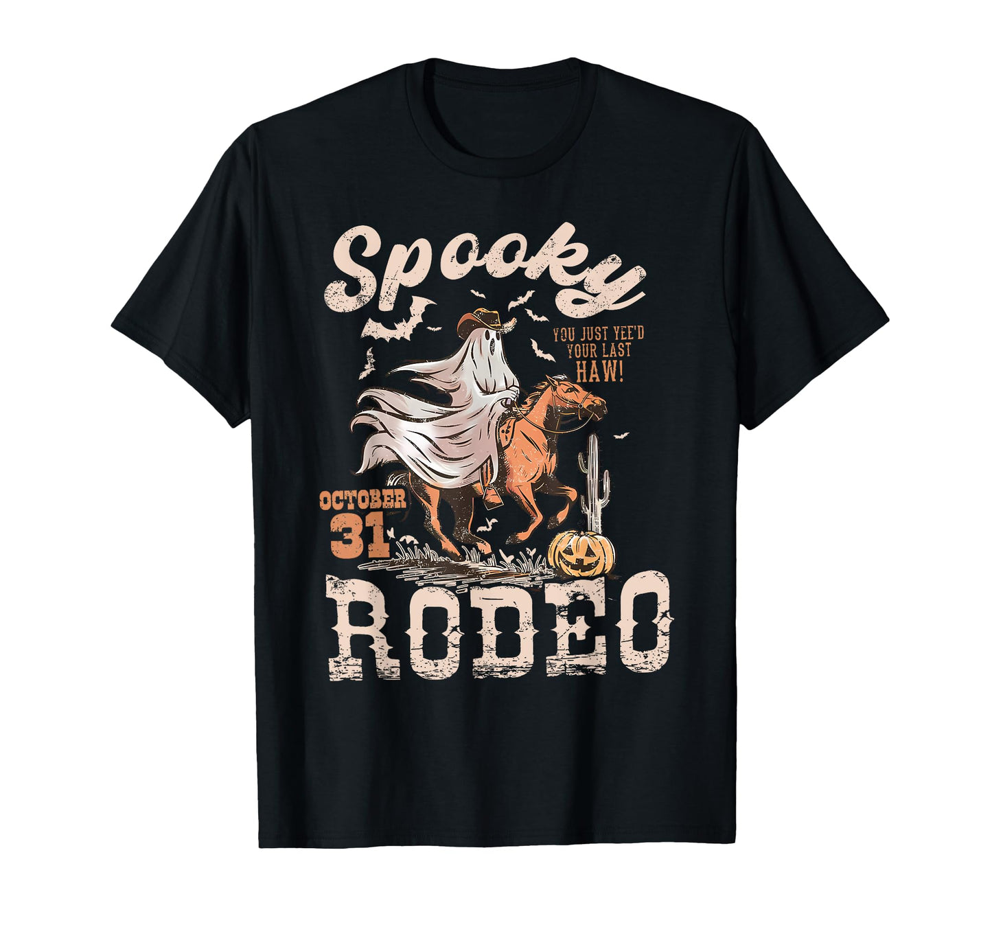 Vintage Halloween Spooky Western Rodeo Cowgirl Men Women T-Shirt