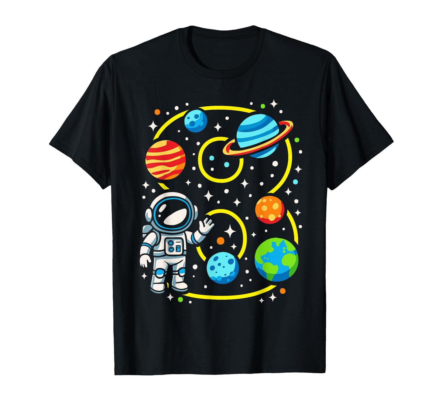 Astronaut 8th Birthday Party 8 Year Old Boy Girl Outer Space T-Shirt