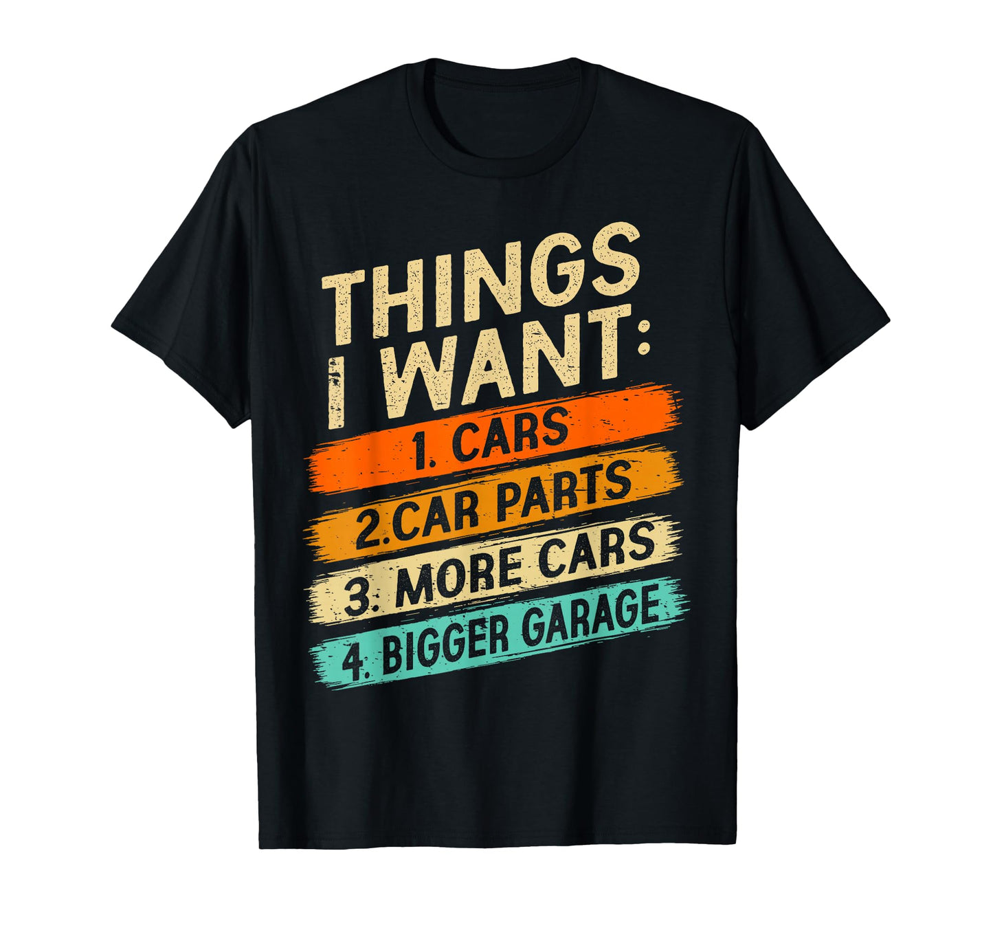 Retro Things I Want Car Enthusiast Auto Mechanic Engine Men T-Shirt