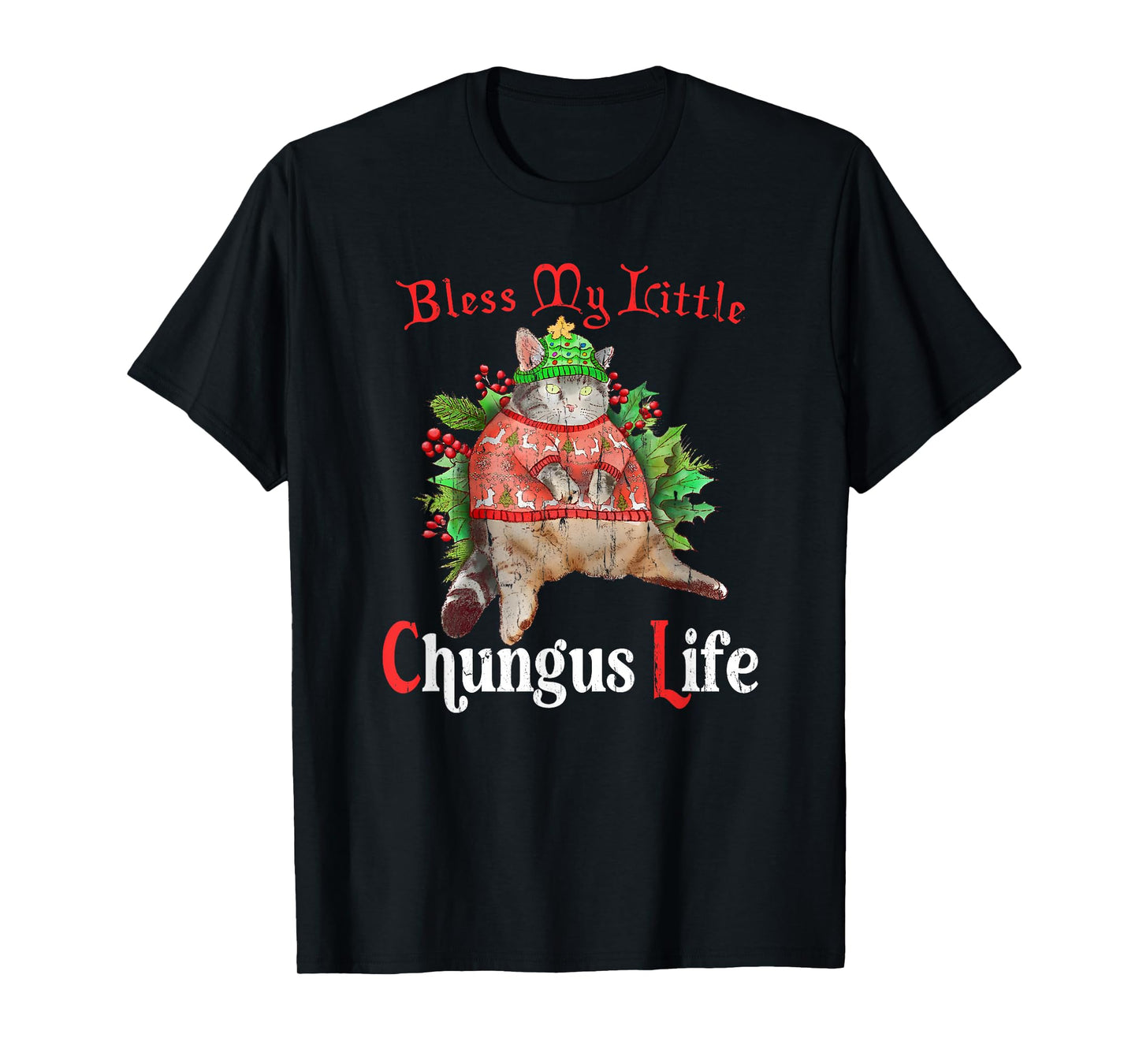 Blessed My Little Chungus Life, Meme Funny Cat T-Shirt