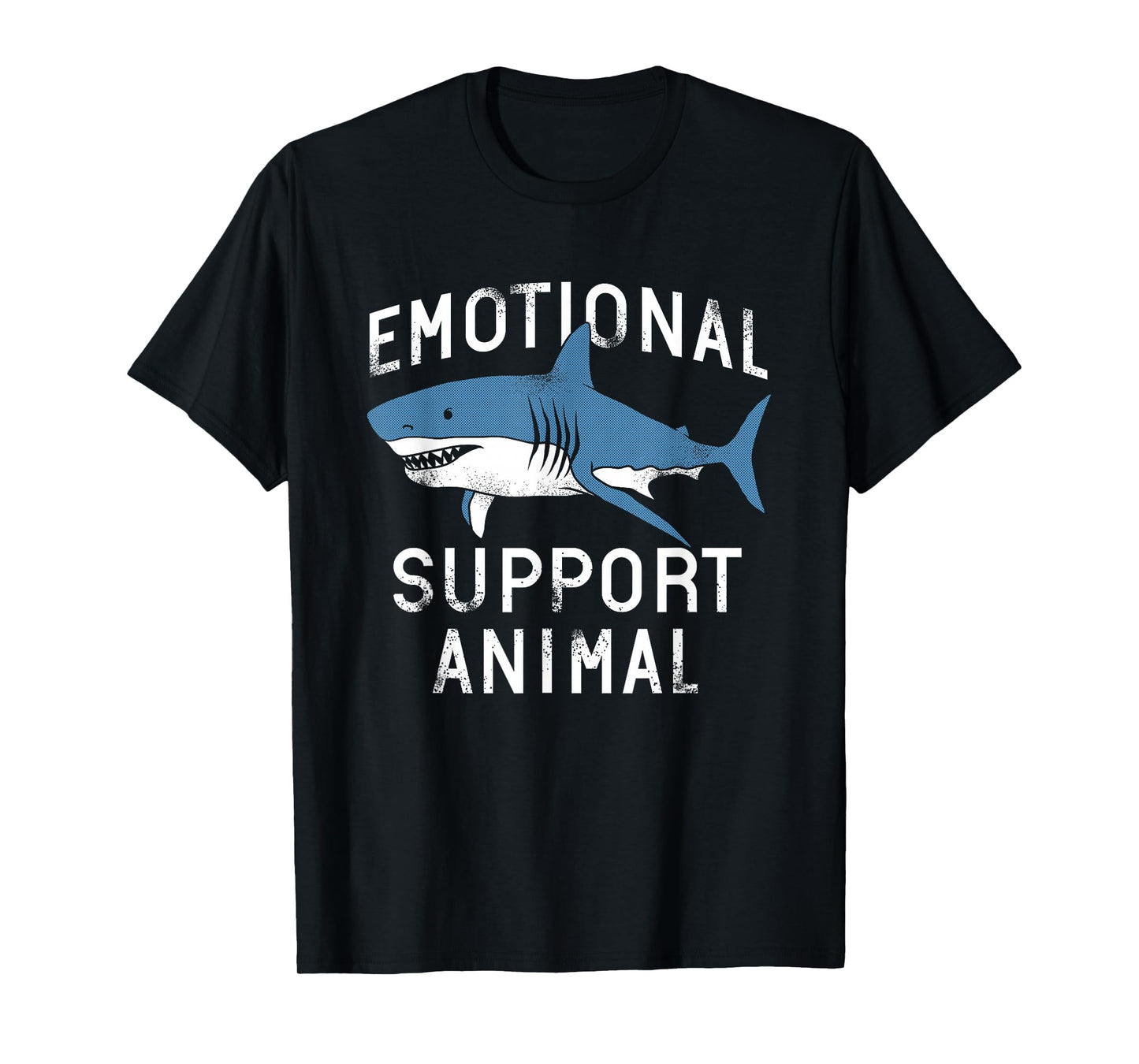 Emotional Support Animal Funny Scary Shark Pun Humor Shark T-Shirt