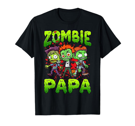 Zombie Papa Halloween Costume Family Matching T-Shirt