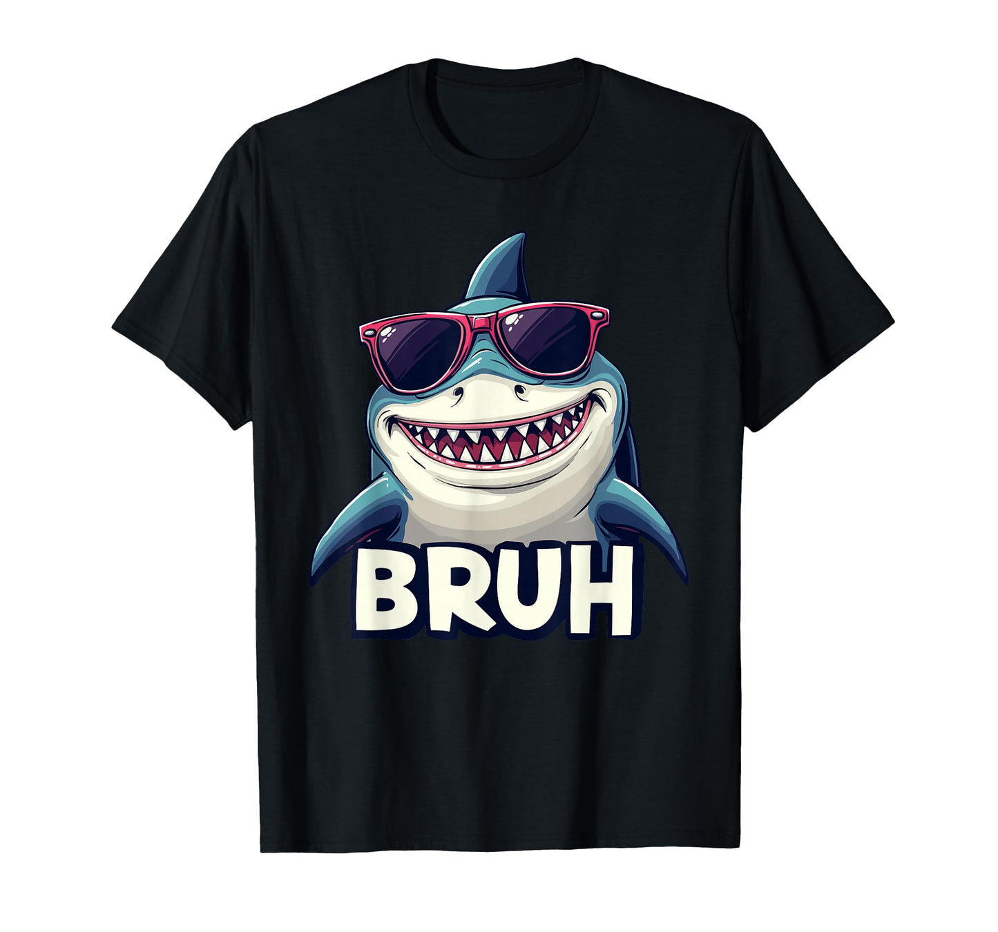 Funny Shark Meme BRUH Teenager kids men women Graphic T-Shirt