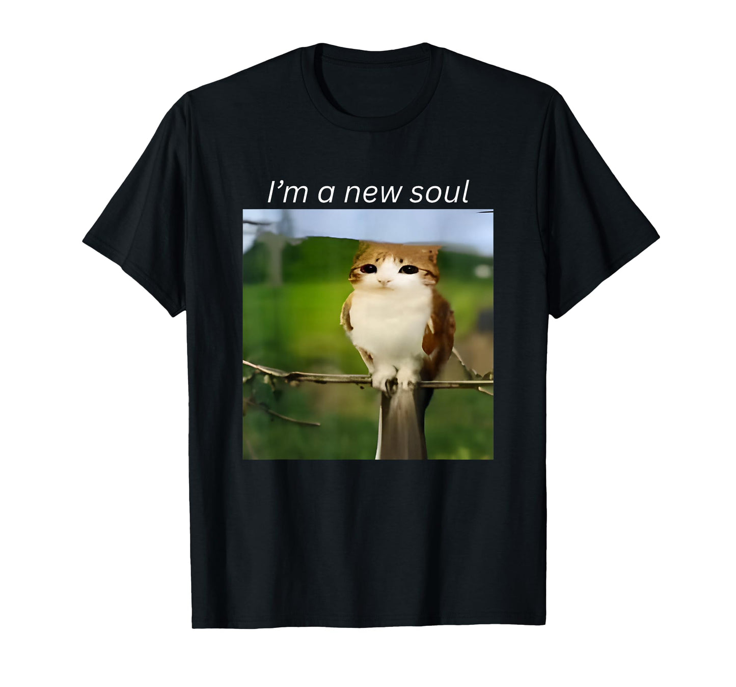 I'm A New Soul Meowl Cat Owl Meme Brainrot Memes Cursed Meme T-Shirt