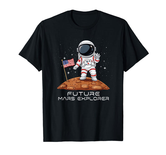 Kids Patriotic Future Astronaut Future Mars Explorer T-Shirt