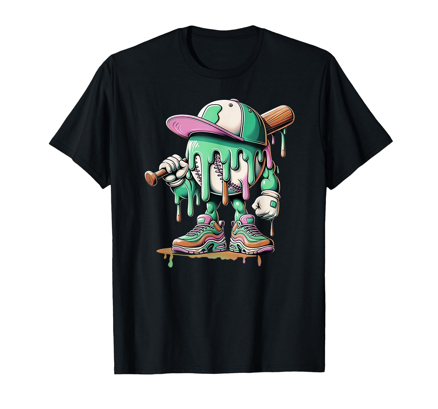 Baseball Lifestyle 101 Apparel Youth Baseball Drip Ice Cream T-Shirt