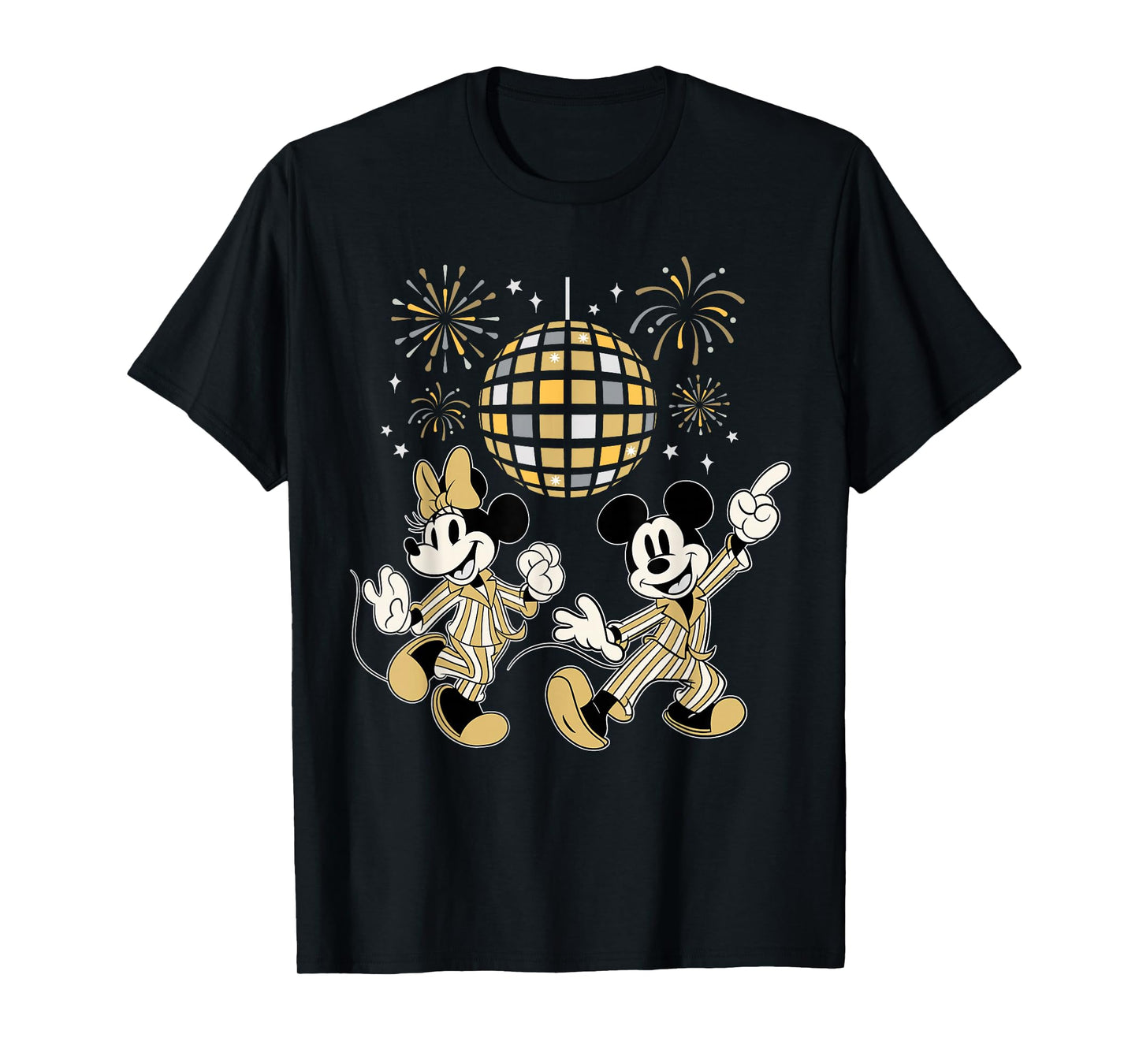Disney Mickey & Minnie New Year's Eve Disco Pajama PJ Party T-Shirt