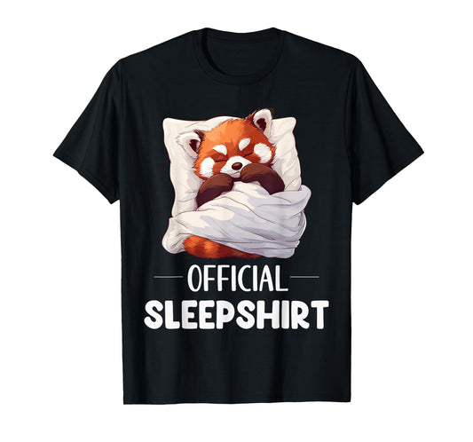 Official Sleepshirt Sleeping Red Panda Animal Lovers Pajama T-Shirt
