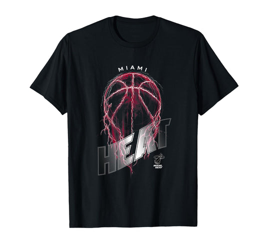 NBA Miami Heat Lightning Bolt Basketball Logo T-Shirt