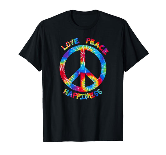 Hippie Peace Love Happiness I Peace Sign Hippies T-Shirt