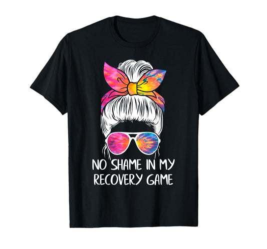 No Shame In My Recovery Game - Sobriety AA NA Anniversary T-Shirt