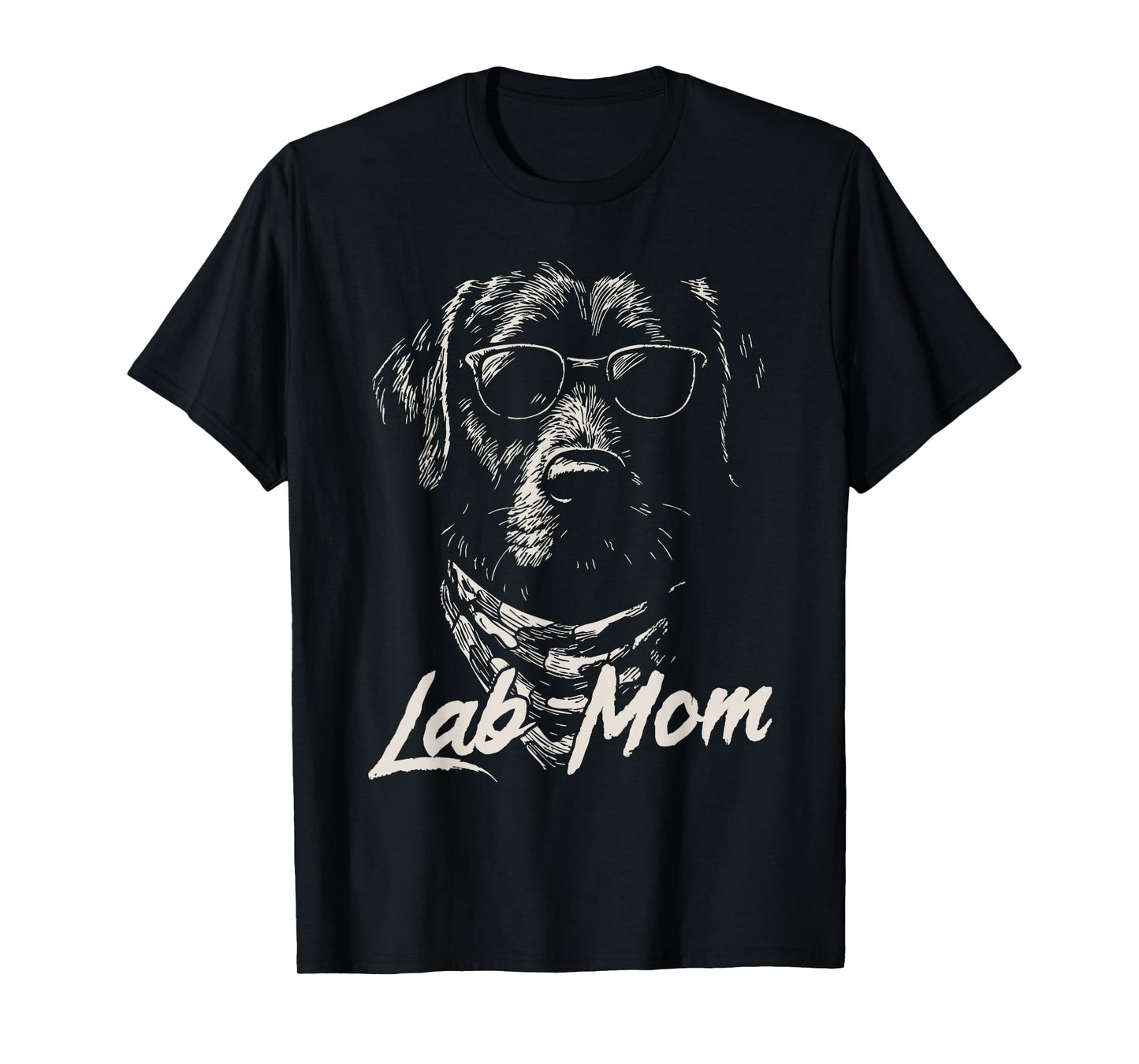 Black Lab Mom Hunting Dog Marsh Scene Sunset Vintage T-Shirt