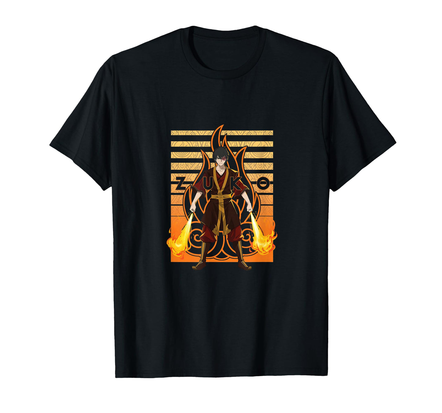 Avatar The Last Airbender Zuko With Flames Graphic T-Shirt